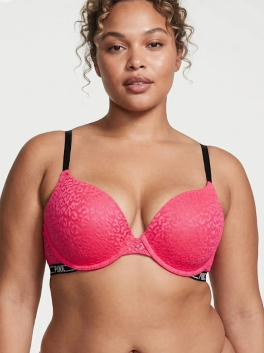 Pink Victoria’s Secret 34D Push Up Neon Pink Bra - Picture 1 of 7